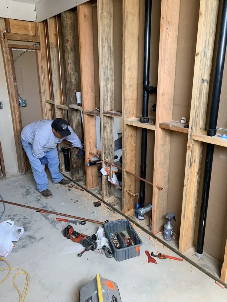 Commercial rough-in plumbing for Water Heater Replacement in Spotsylvania